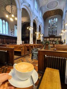 Coffee in the church - host coffee London