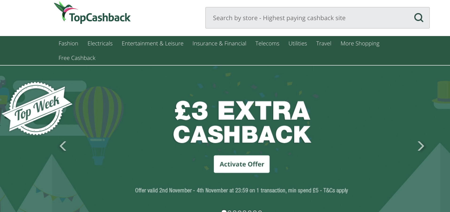 £3 extra cashback