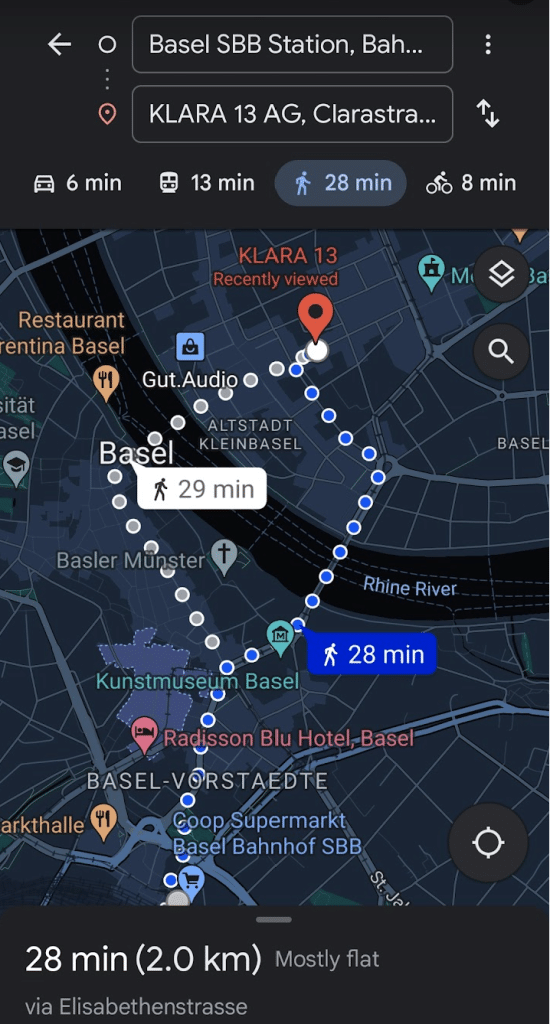 Basel city centre walking tour